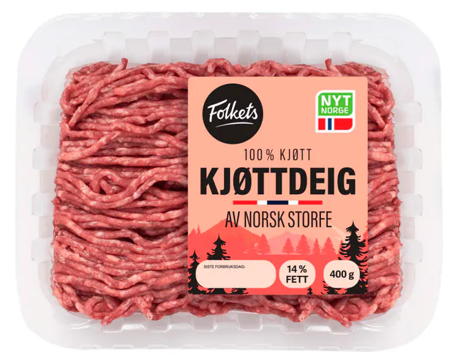 Hovedbilde Kjøttdeig Storfe 14% U/Salt&Vann 400g