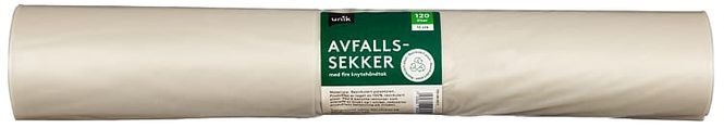 Hovedbilde Avfallssekk Transparent 120L Unik